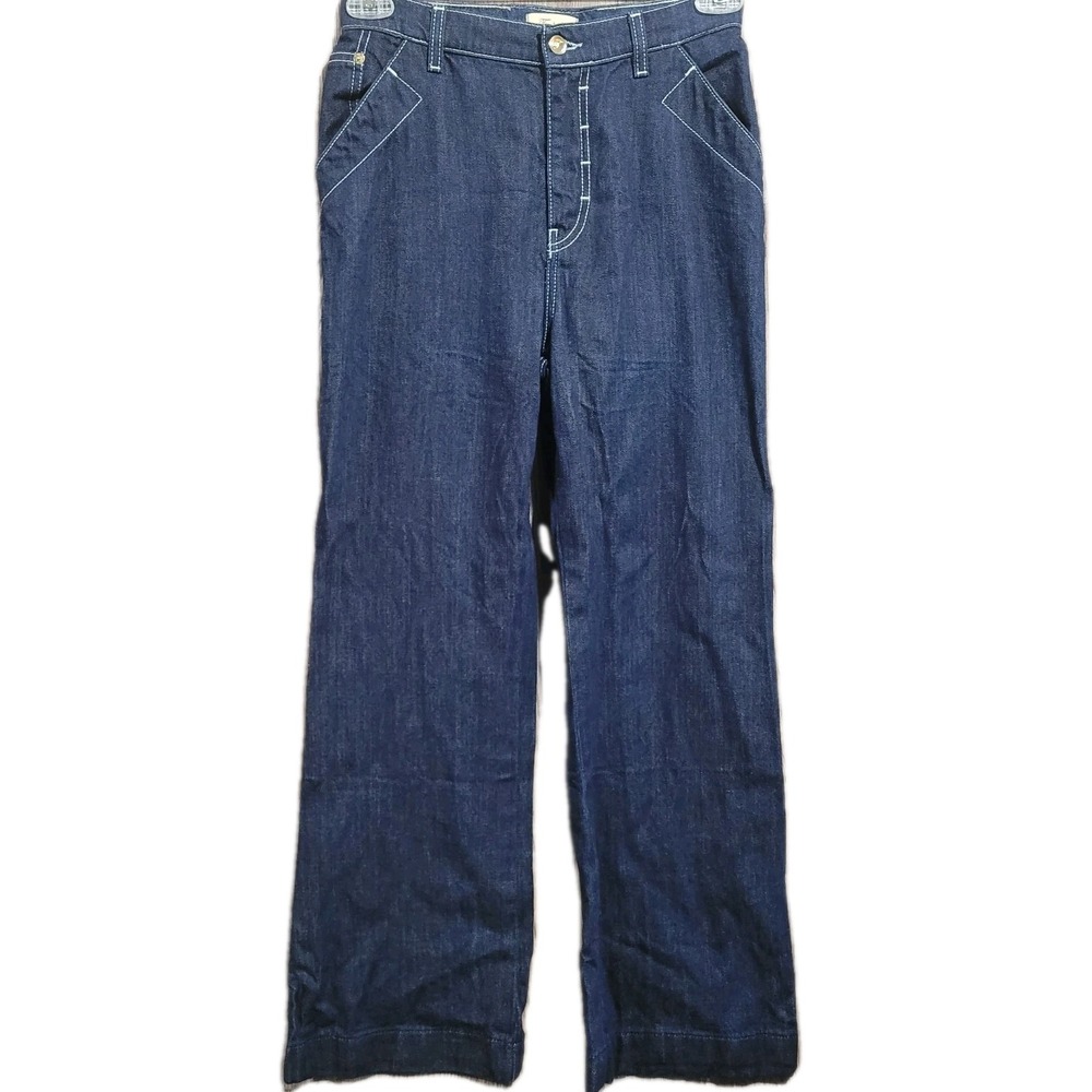 Temperley London Raquel Wide Leg Jean Trousers 29 x 30 Made in Italy 60s Style